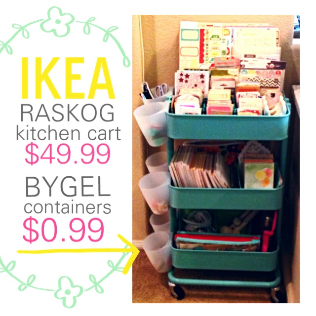 A Peach Life Ikea rolling cart for all your scrap goodies!!!