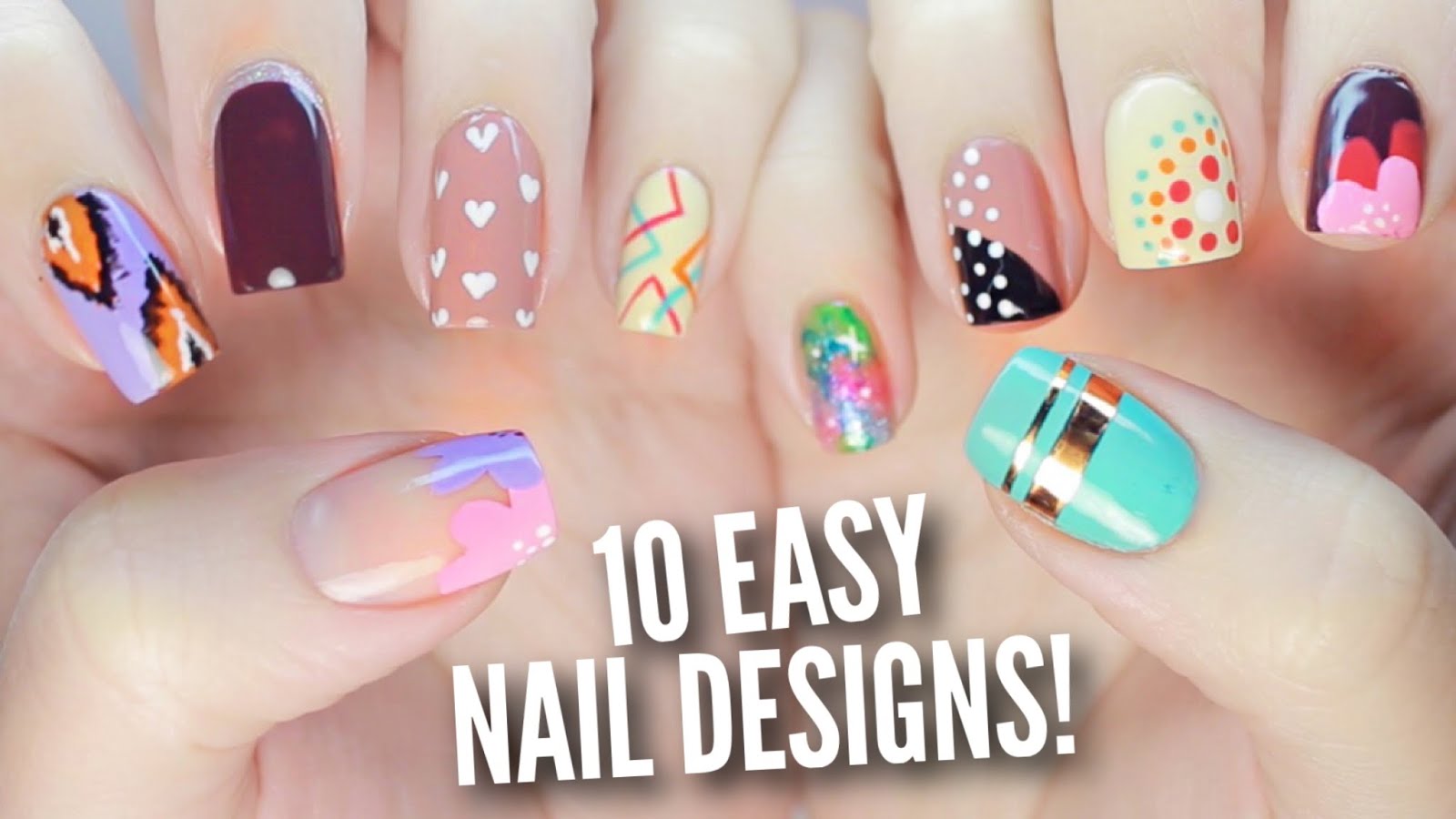 1. 10 Easy Nail Art Designs for Beginners - wide 1