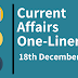 Current Affairs One-Liner: 18th December 2019