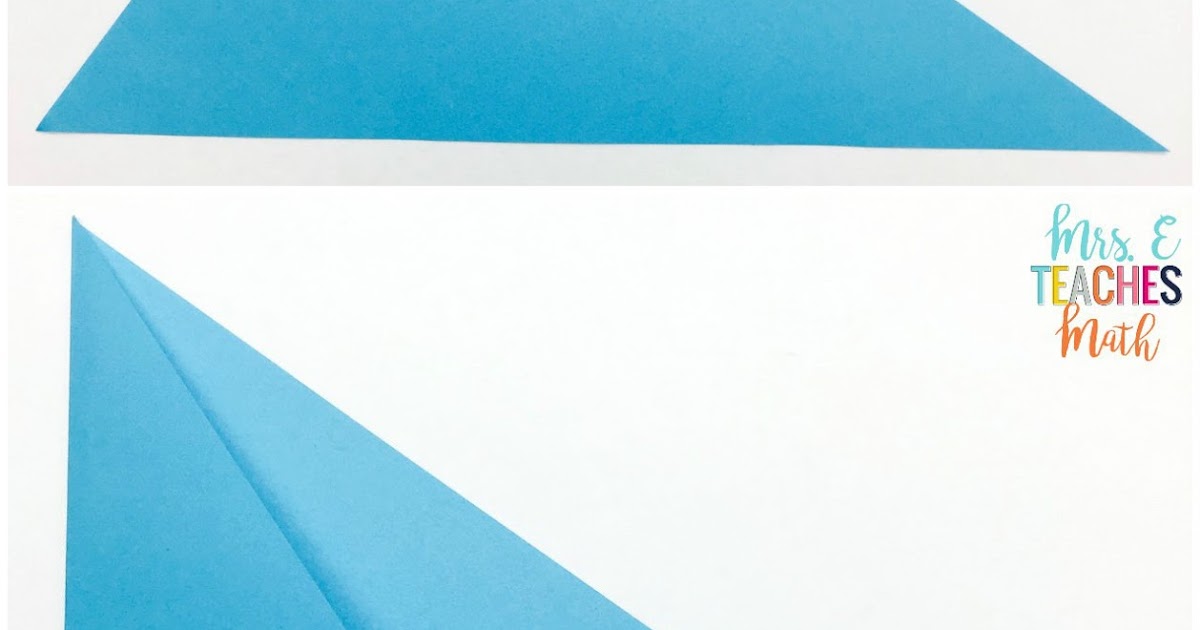 Altitudes and Angle Bisectors Paper Folding Activity Mrs. E Teaches Math