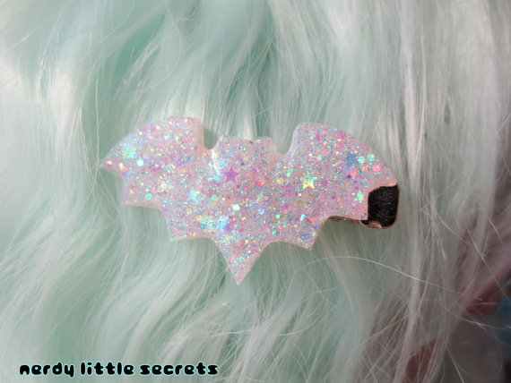 glittery bat hair clip from nerdy little secrets