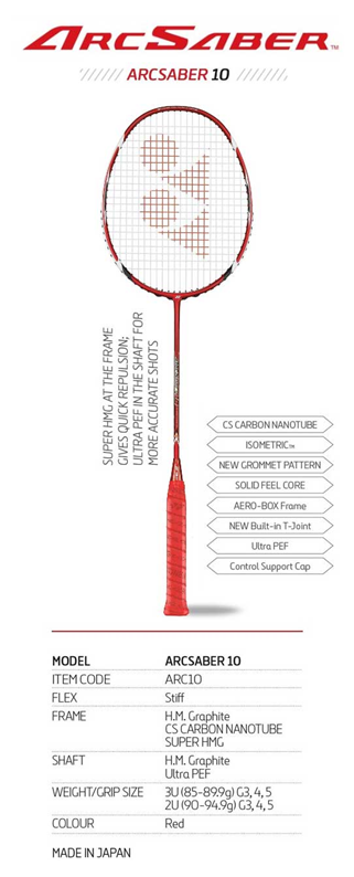 Raket Badminton Arcsaber 10