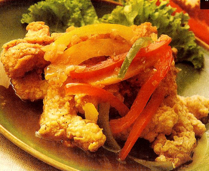 Indonesian Food Lover Fried Fish with Paprika Sauce