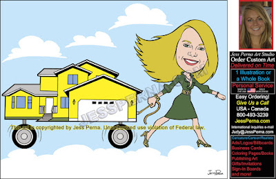 Real Estate Agent Business Card Cartoon Ad