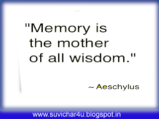 Memory is the mother of all wisdom. 