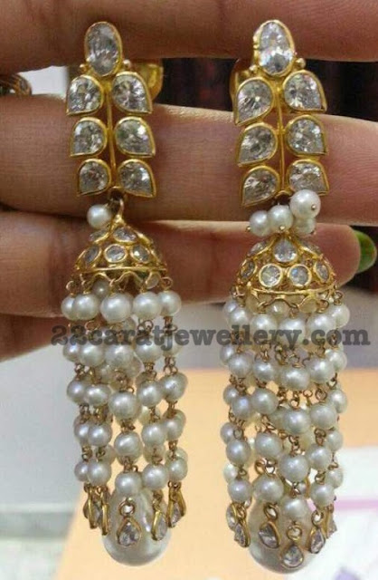 18 Carat Gold Large Earrings - Jewellery Designs