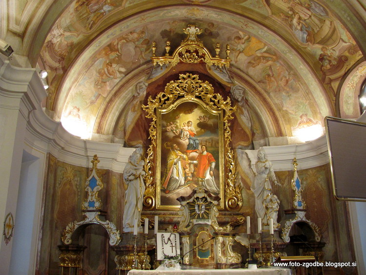 Groblje, baročna cerkev sv. Mohorja in Fortunata