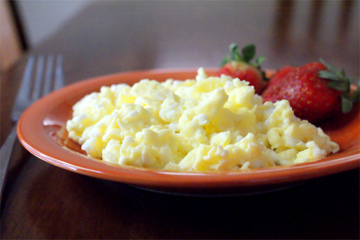 Cottage Cheese Scrambled Eggs - the most moist delicious scrambled eggs EVER!