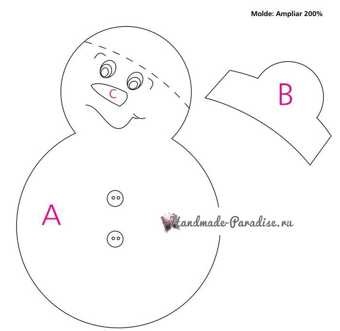 Чехол для стула со снеговиком (2)