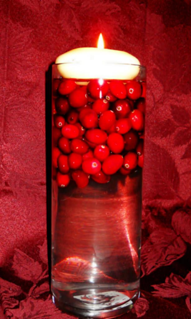 The Lost Housewife Cranberries The Vases Are Available At Michael S In Various Heights They 4 99 Floating Candles As Well