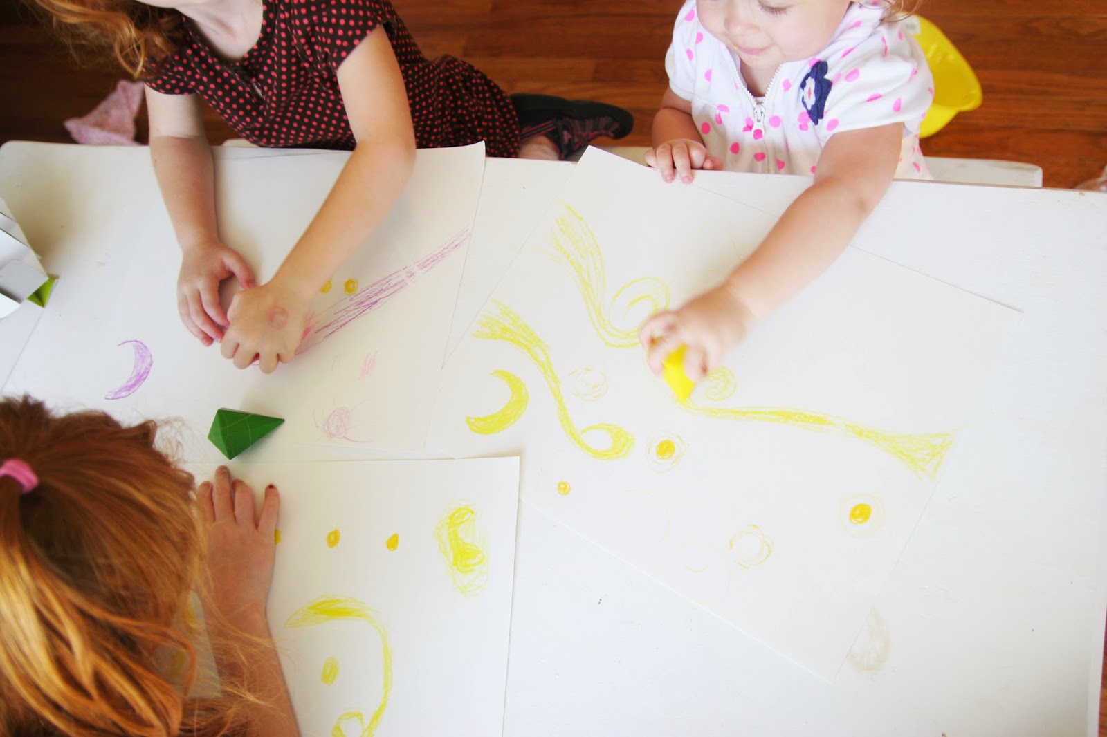 Van Gogh inspired paintings for preschoolers