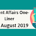 Current Affairs One-Liner: 21st August 2019