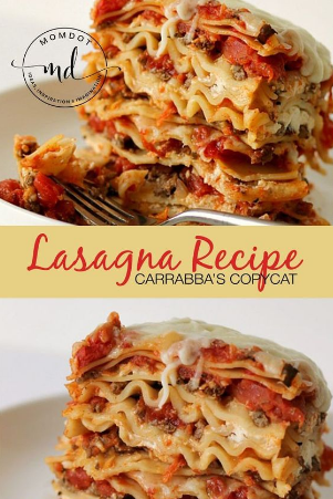 CARRABBA’S COPYCAT LASAGNA - Erista Healthy Recipes