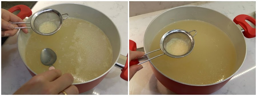 Enfriar y desgrasar el caldo