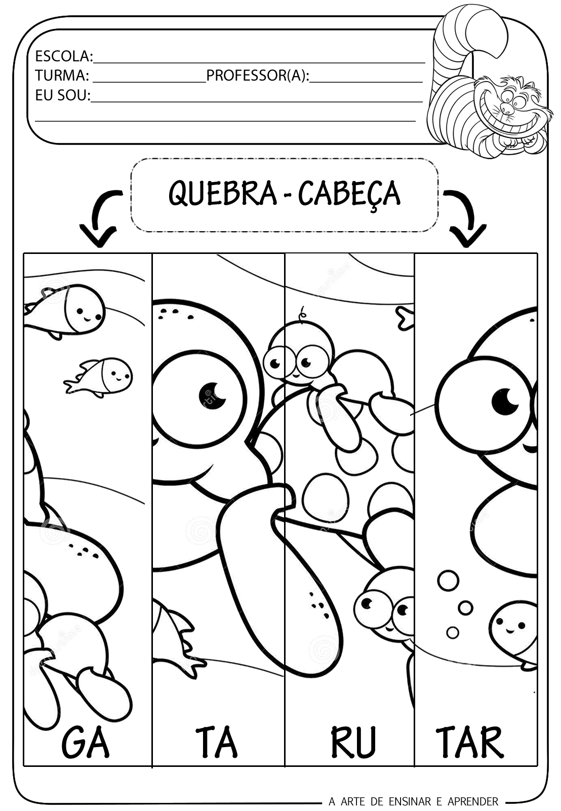 QUEBRA-CABEÇA DAS PALAVRAS- EDUCAÇÃO INFANTIL 