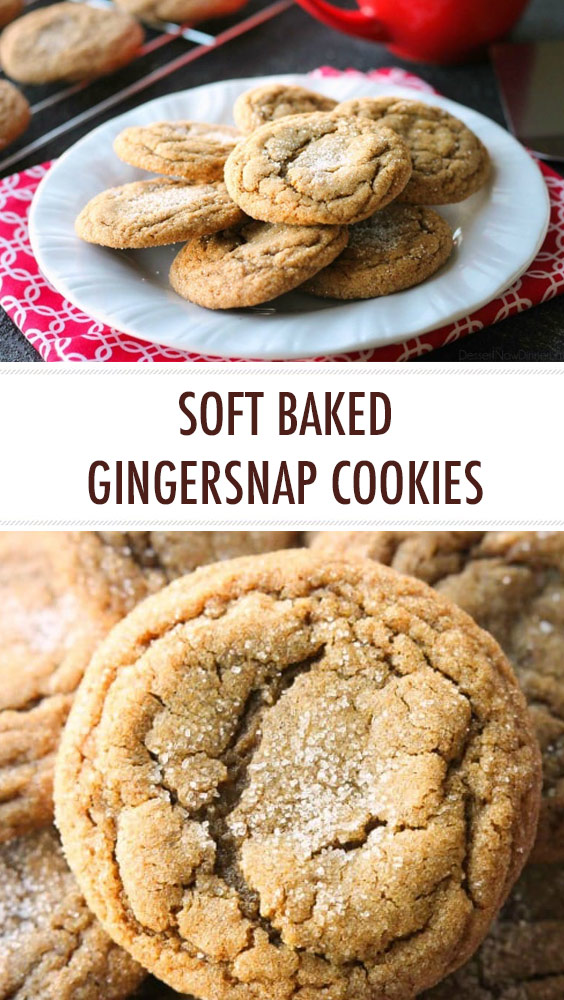 Soft Baked Gingersnap Cookies Soft Baked Gingersnap Cookies