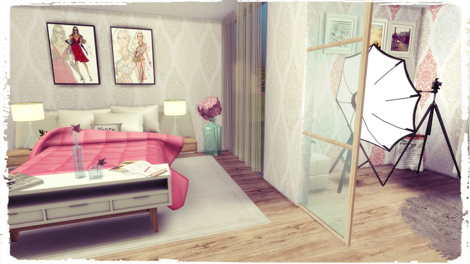 Sims 4 - Youtuber Bedroom - Dinha