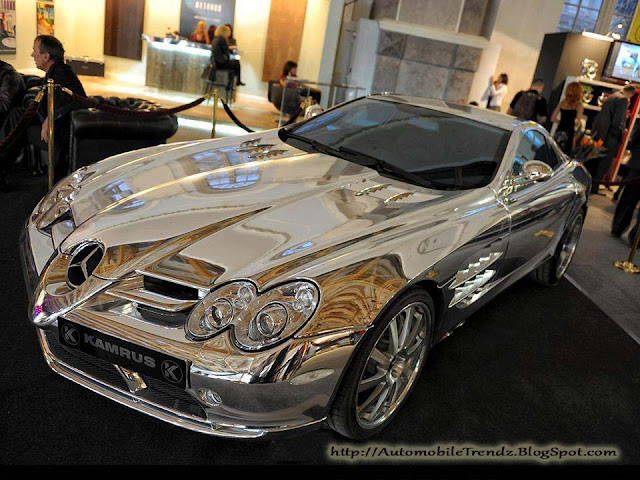 Pure White Gold Mercedes Benz pure 18K white gold with v10 quad turbo 1600hp :)