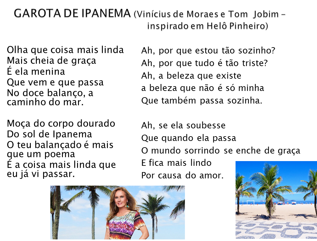 LEITURA SEMENTE VITAL... GAROTA DE IPANEMA Vinicius de Moraes e