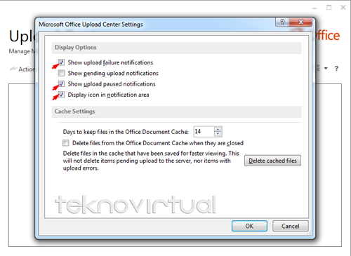 Microsoft Office Upload Center Settings Microsoft Office Upload Center Settings