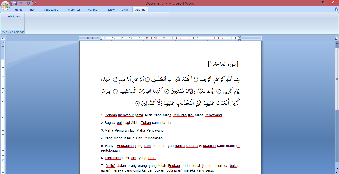 Cara Instal Quran in Word untuk Semua Microsoft Word SelowTekno