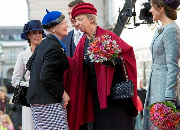 Queen Margrethe, Prince Frederik, Princess Mary, Prince Joachim, Princess Marie, Princess Benedikte at Danish Parliament