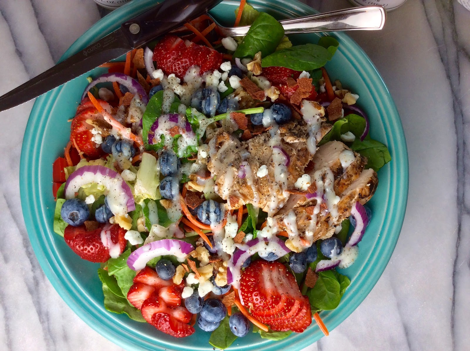 Food Fitness by Paige Blue Cheese Berry Chicken Salad