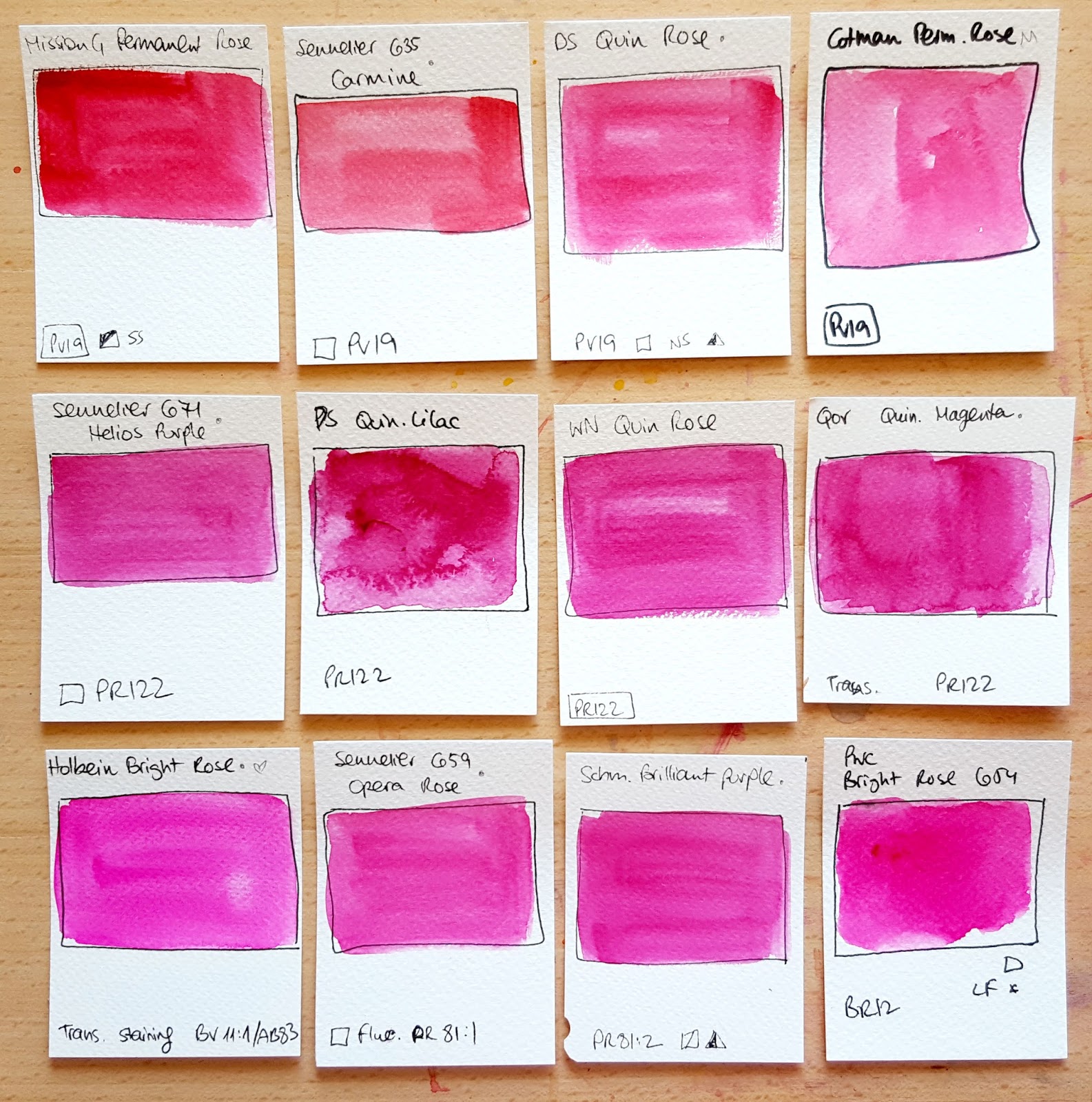 Aurora's Land Favorite Watercolours Pinks