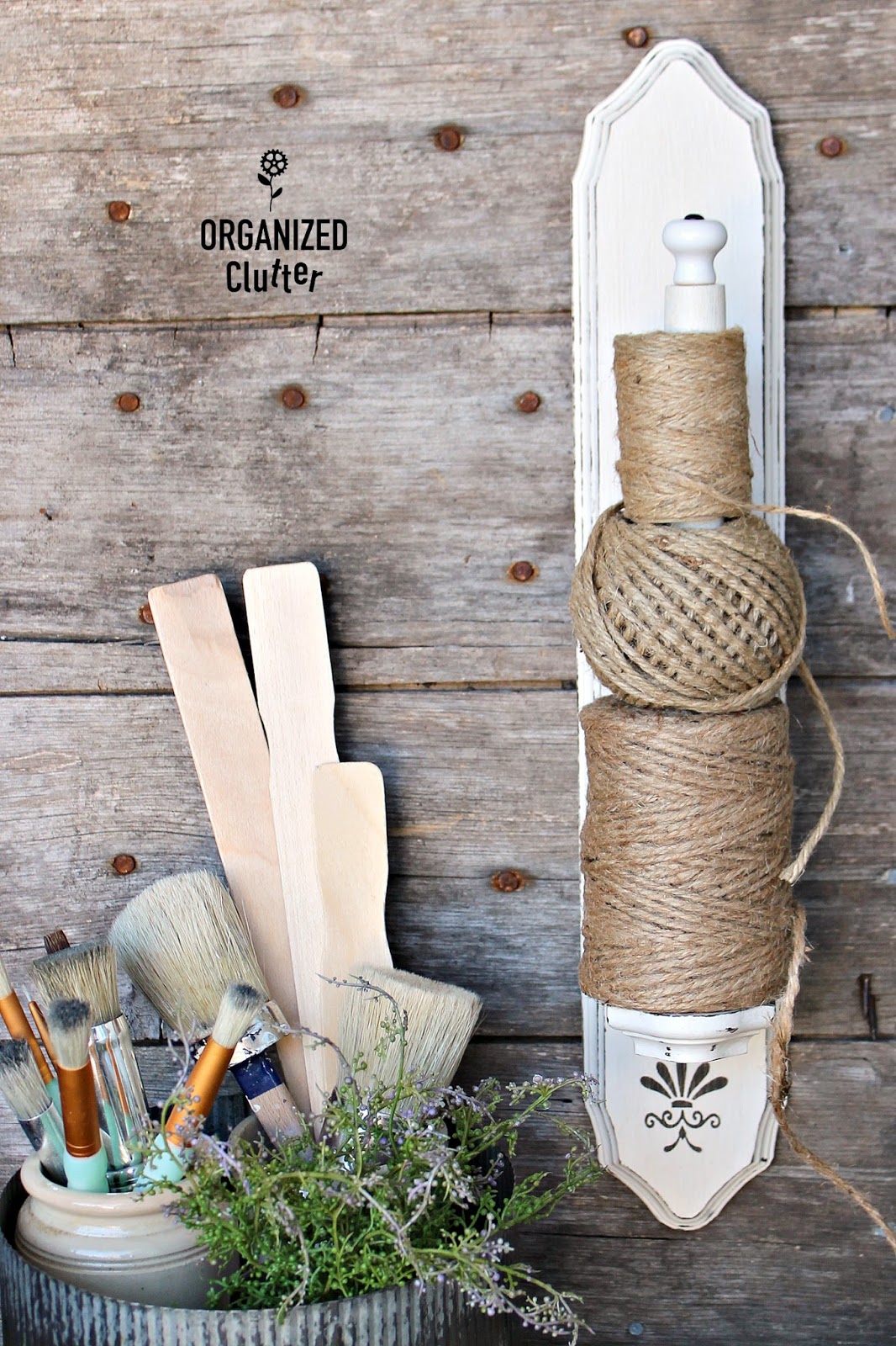 Thrift Shop Wall Candle Sconce to Stylish Twine Holder Organized Clutter