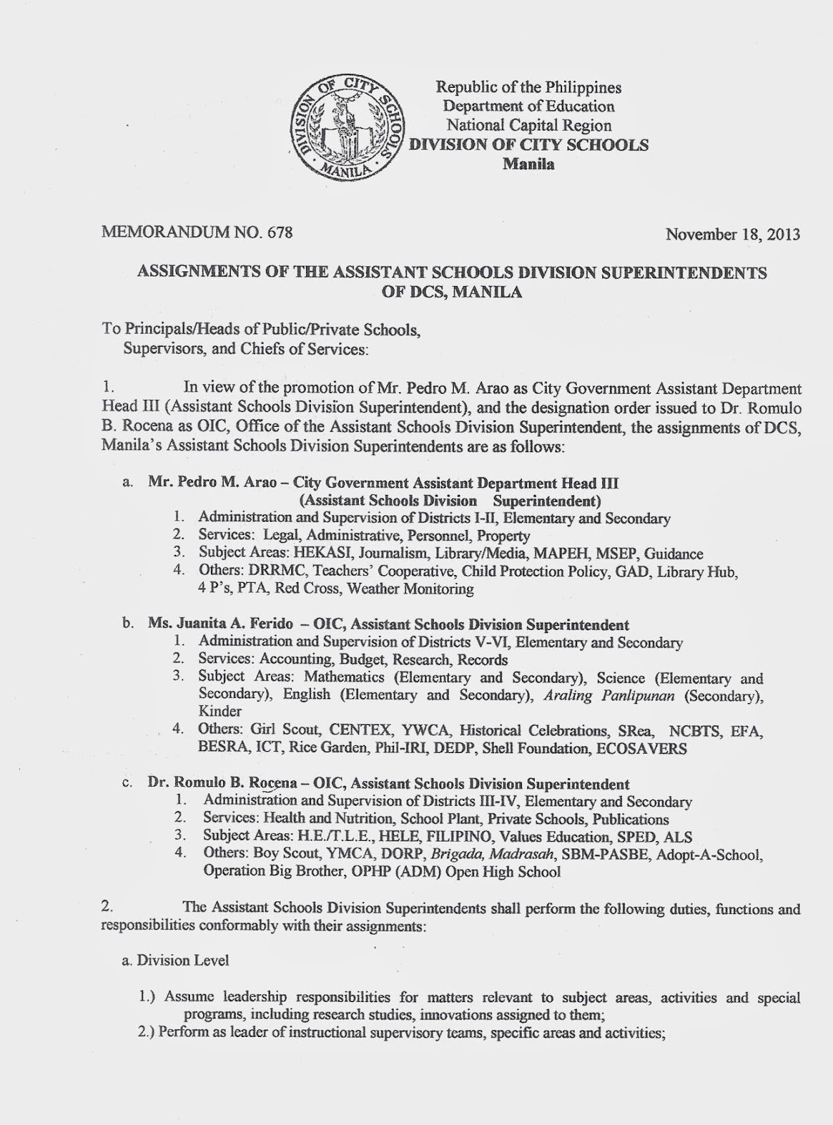Deped unnumbered memo 2020 image