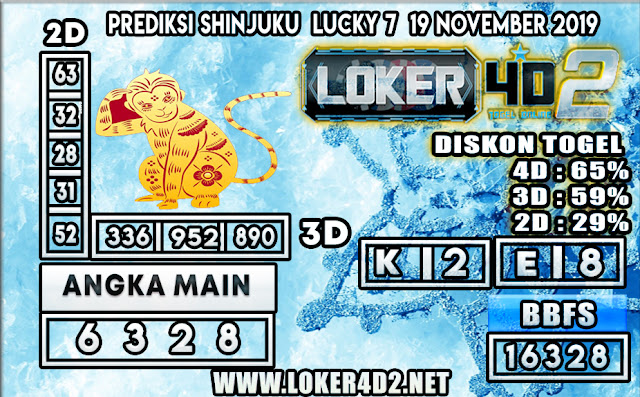 PREDIKSI TOGEL SHINJUKU LUCKY 7 POOLS LOKER4D2 19 NOVEMBER 2019