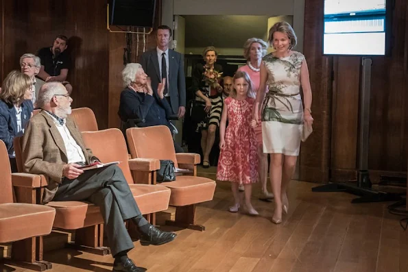 Princess Eleonore and her mother Queen Mathilde of Belgium attended the semi final session of the Queen Elisabeth Piano Competition