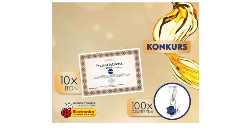 Wygraj bon jubilerski APART o wartości 150 zł Konkurs