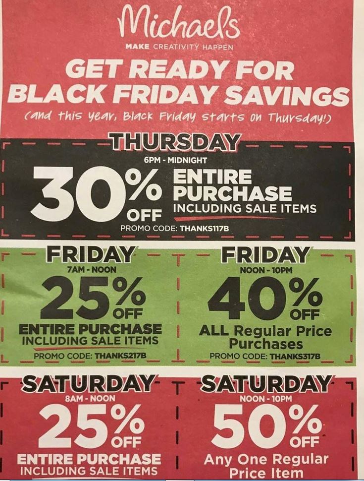 Go Couponing Now Michaels Black Friday Coupons and Deals