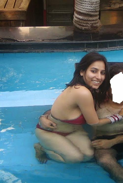 Hot Desi Bhabhi In Red Bikini Enjoying In Swimming Pool Hot4sure