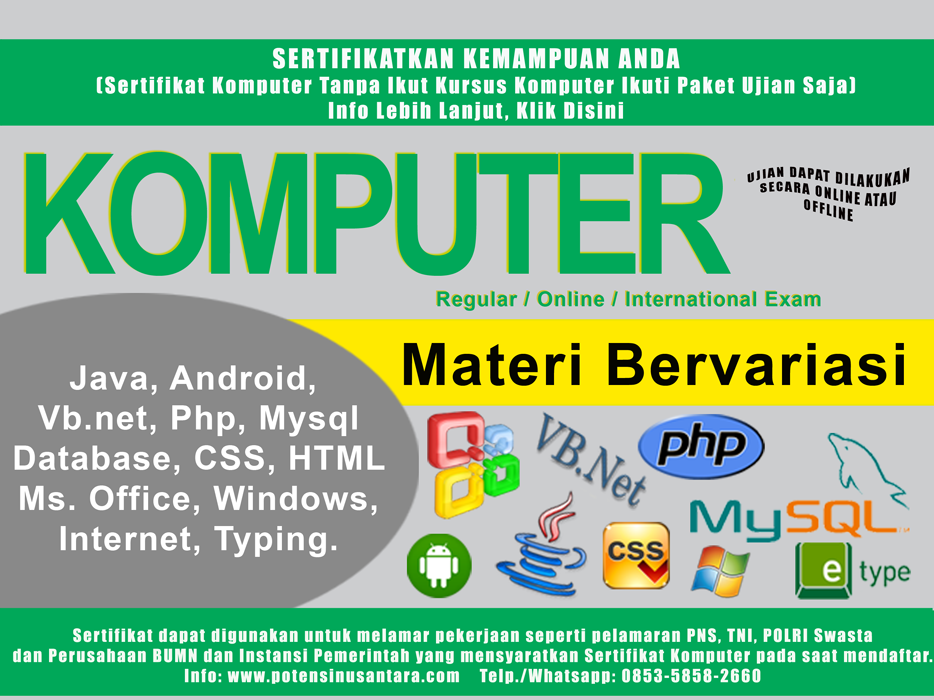 UJIAN ONLINE SERTIFIKAT KOMPUTER