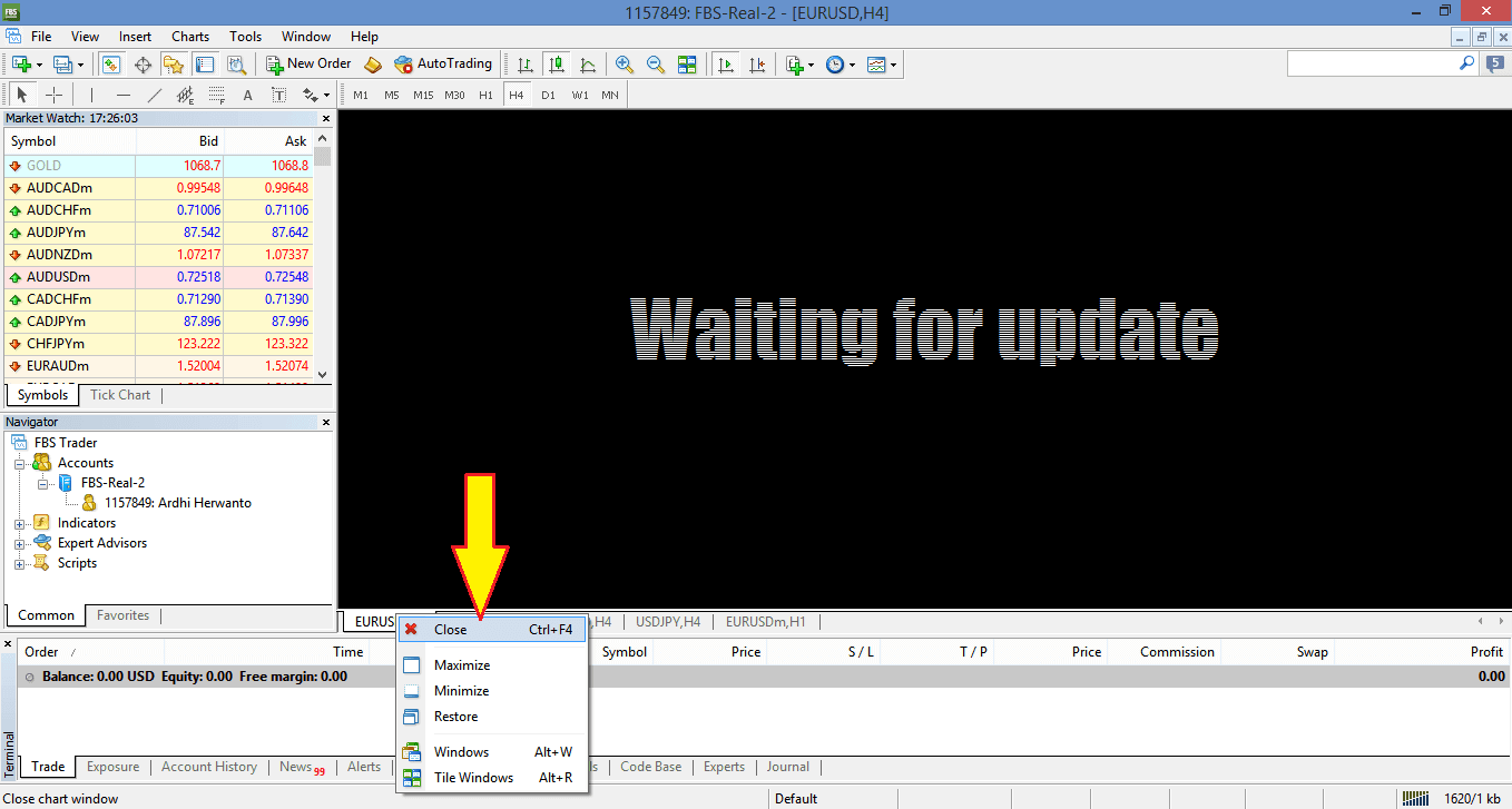 Cara login mt4