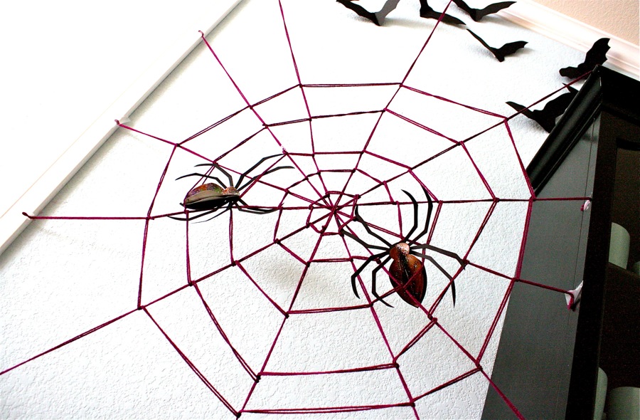 E933 Yarn SpiderWeb Props House Decor Giant Halloween Spiders Web 