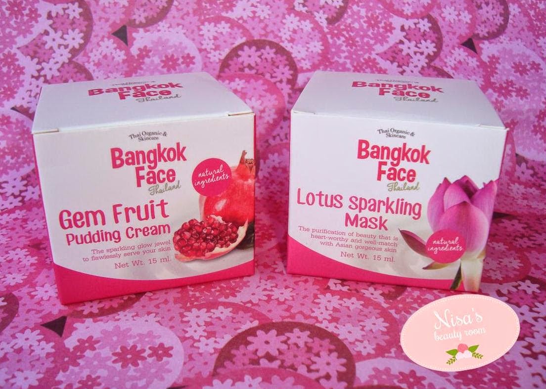 Review Bangkok Face Gem Fruit Pudding Cream & Lotus Sparkling Mask