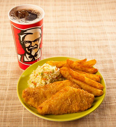 KFC Fish and Chips.