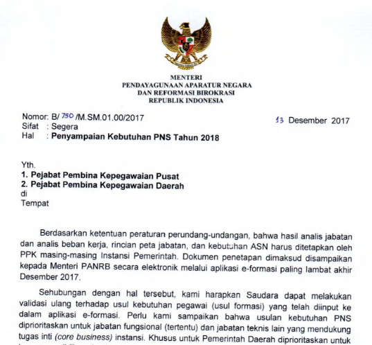 Hasil gambar untuk formasi cpns daerah 2018