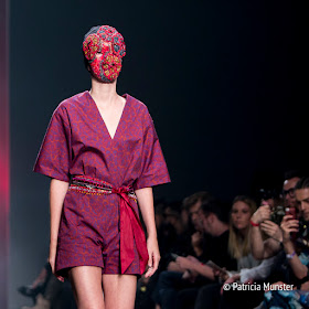 Merel van Glabbeek at Amsterdam Fashion Week - mask
