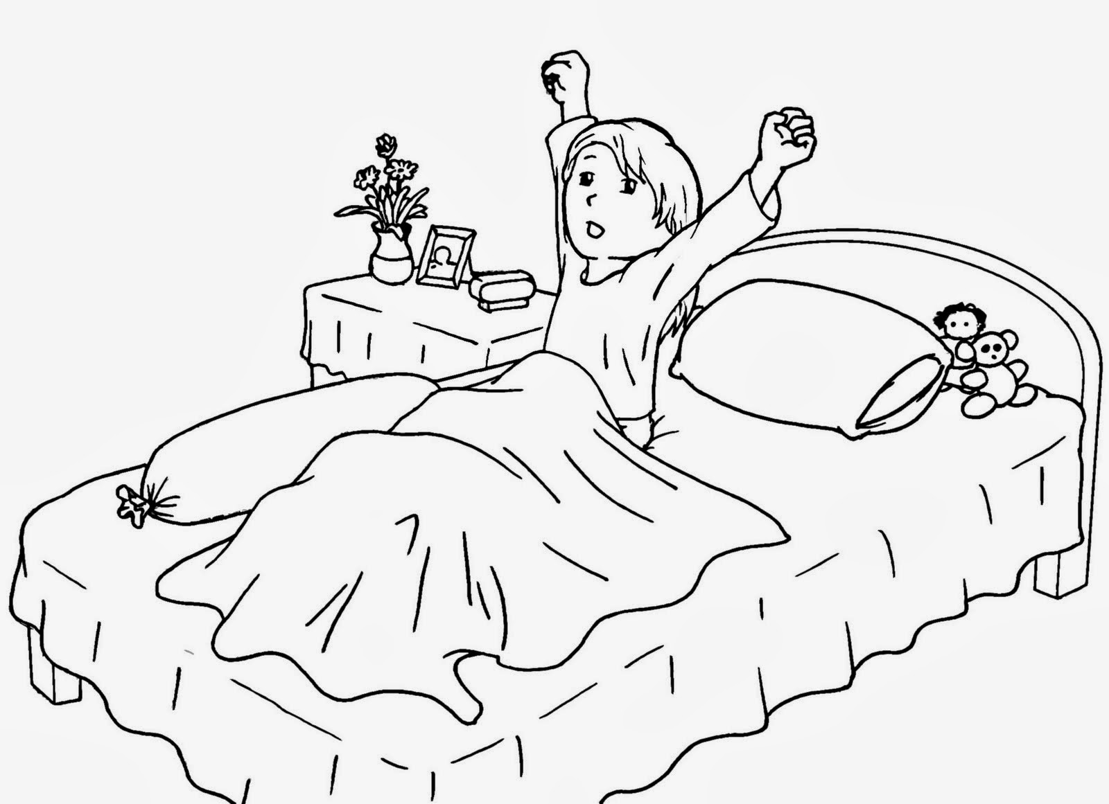 gambar kartun sedang tidur hitam putih - Benjamin King