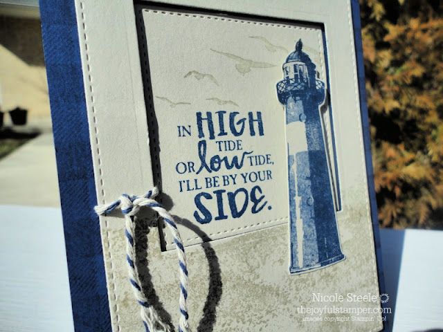 Masculine encouragement card using Stampin' Up!'s High Tide lighthouse and seashore set Masculine encouragement card using Stampin' Up!'s High Tide lighthouse and seashore set