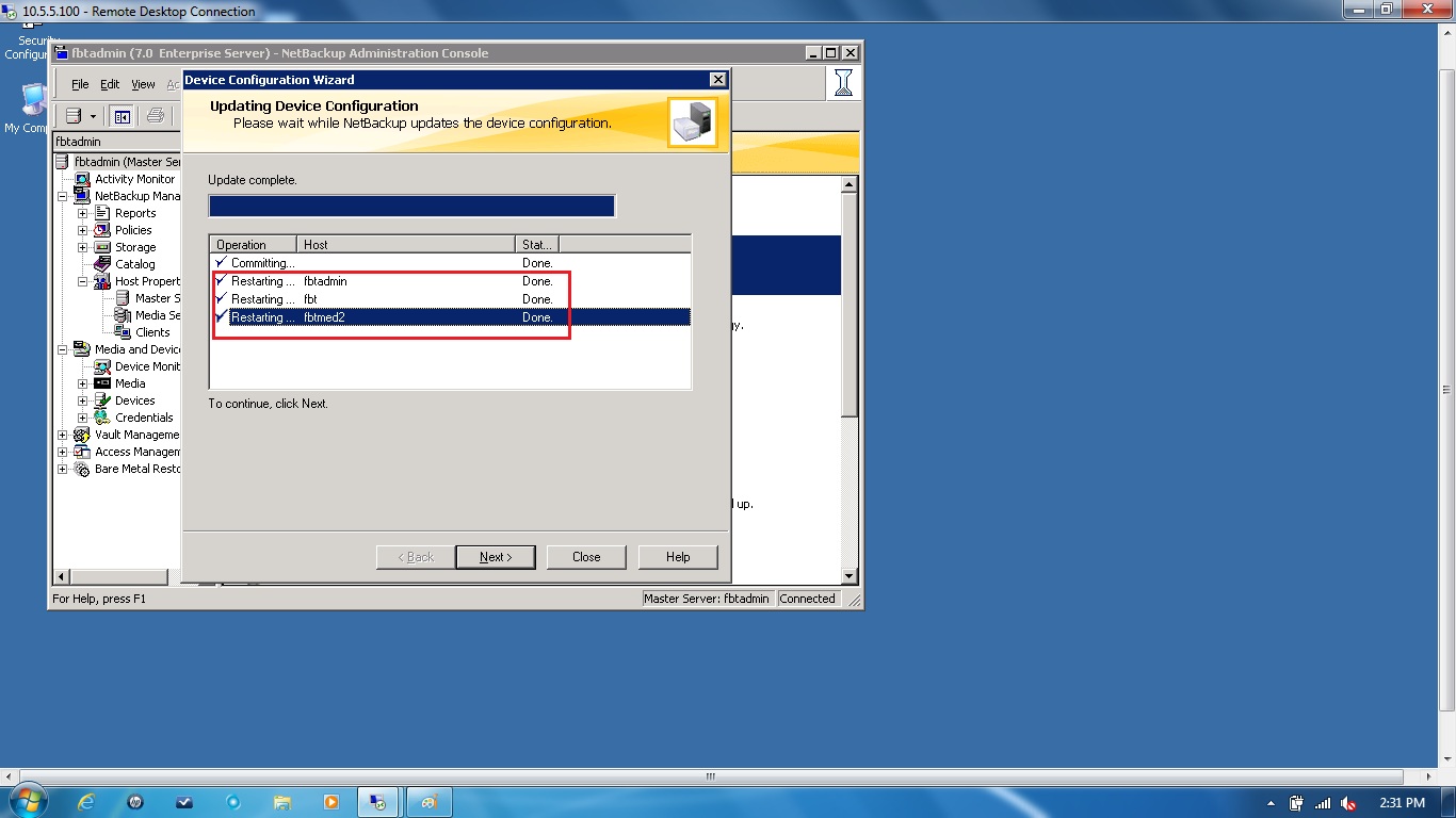 Remote Infrastructure Management Advance Disk Configuration in Netbackup
