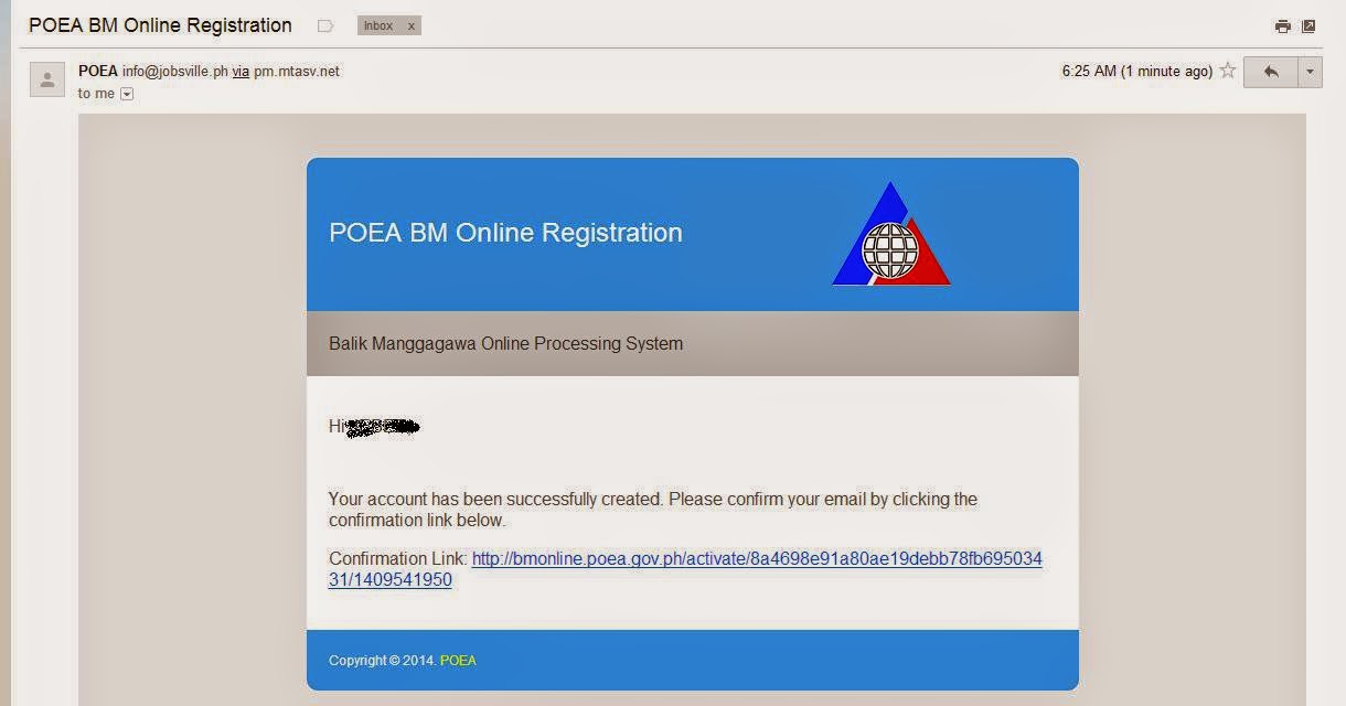 The URL address to visit is: bmonline.poea.gov.ph ... Kindly read and ...