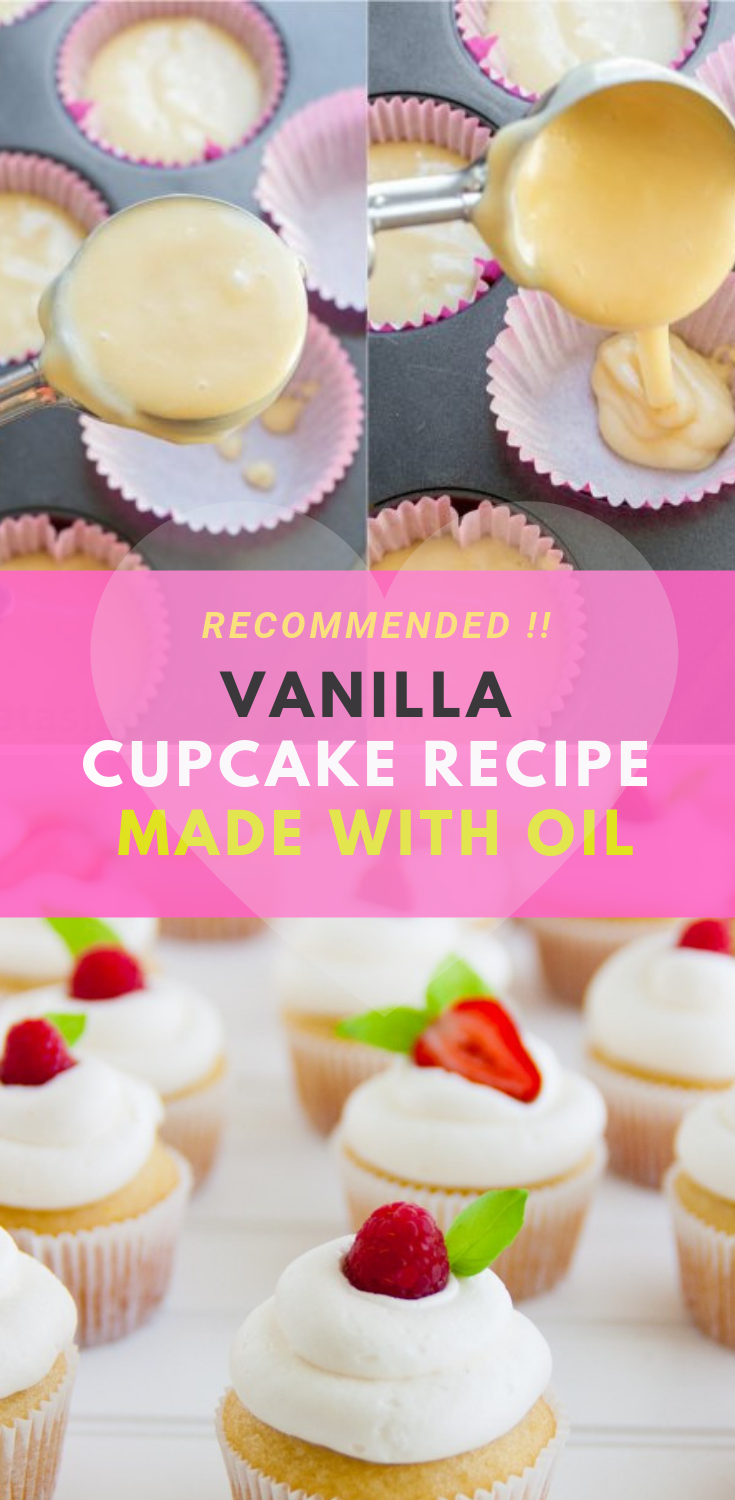 Vanilla Cupcake Recipe Made With Oil (Prep Time 10 minutes ) Easy