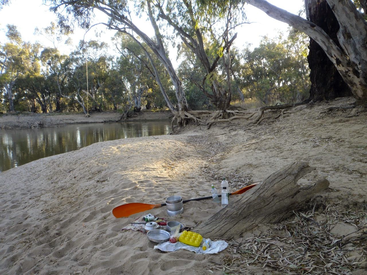 Murray River Kayak. Day 5 1489 to1435 km to the sea Murrabit, Mud