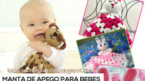 Mantita de apego para bebés / bunny blankie lovie ~ Tutorial