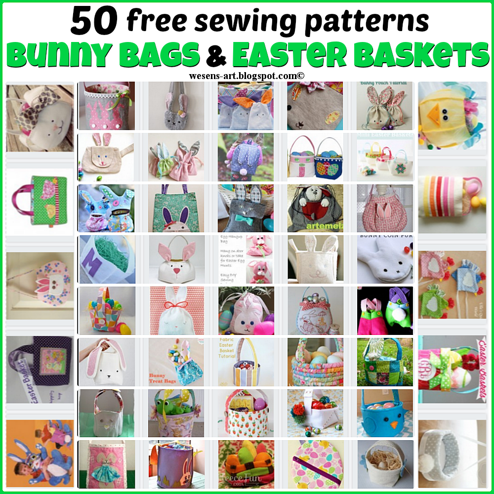 Wesens-Art: Bunny Bags & Easter Baskets free sewing patterns
